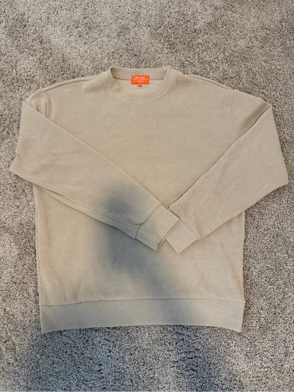 Men's Corduroy Long Sleeve Crew Neck Sweater